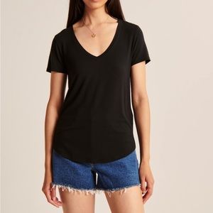 Abercrombie & Fitch V-neck drapery tee